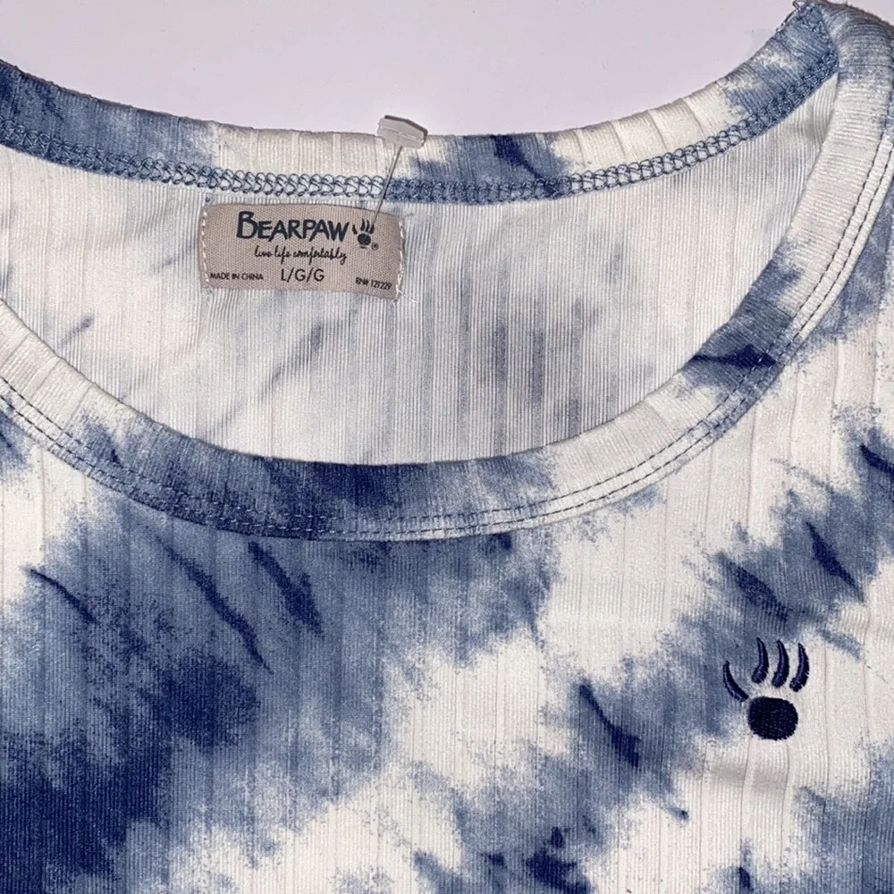 NWOT BEARPAW PIJAMA SET TIE DIE STRIPES - Picture 3 of 7